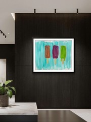 Frozen Pop Treats 11X 14″ Neo Impressionist Acrylic Painting Canvas Loose
