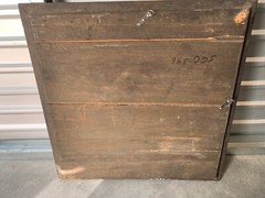 coat of arms planks of wood artist painted stunning 41″ x 39″ great antique