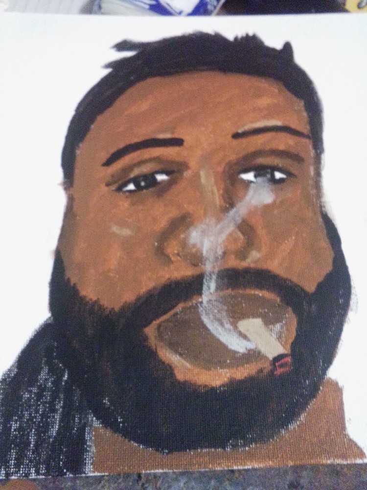 Black Man Smoking A Blunt