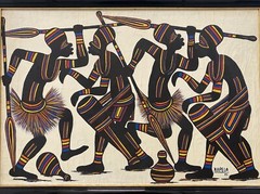 🔥 Important RARE African Modernist Figural Cubist Oil Painting, PAULO KAPELA 85