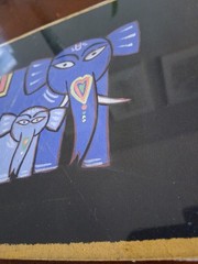 Jamini Roy Mother and Child Elephant Painting