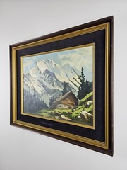 Antique VTG Original Perry Jenkins Oil Painting 28.25×23.5 Framed MidCentury Art