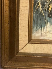Vintage Oil Painting Beach Coastal Landscape Sand Dunes Seagulls Birds Signed