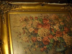 BARBARA MOCK „COLETTE’S COLLECTION“ OIL PAINTING / BENTLY HOUSE GOLD FRAME