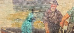 No.: 468 oil painting artwork with frame oil painting ships people seafaring