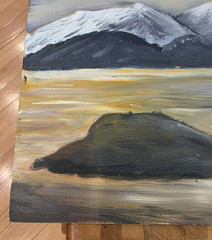 Original Oil Painting „Faro Beagle“ Beagle Lighthouse Tierra del Fuego Argentina