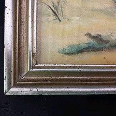 Maine Artist Carol Sebold Original Oil On Canvas- Driftwood On Sand Dune- 8″x6″