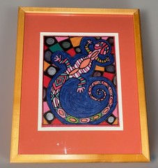 STEVE SHEPARD- Mississippi 1998 Original Framed/Matted/Signed Painting-GECKO