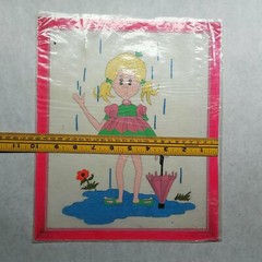 Girl In The Rain Art Painting 10×12 Inches