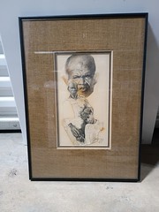 Black Folk Art Collage Painting