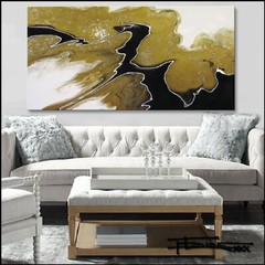 Abstract Painting Modern Canvas Wall Art Large Resin Coated Framed US ELOISExxx