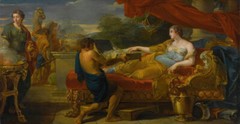 stunning oil painting handpainted on canvas-A Queen Being Offered Jewelry