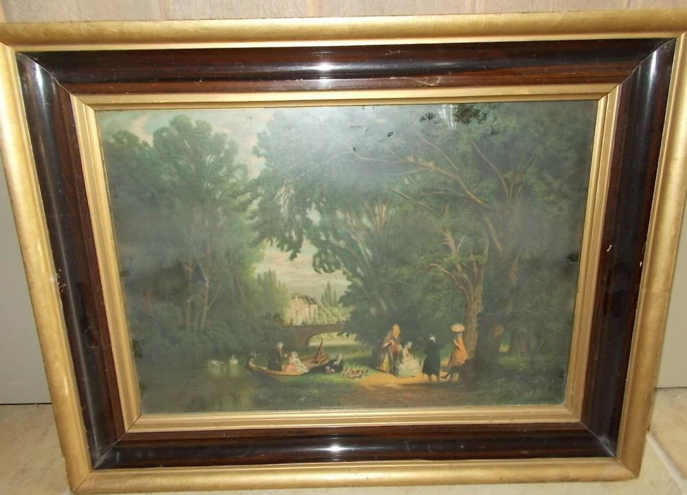 Johann Friedrich Hennings 1863-1899 Signed Framed 17×21.5″ Lithograph