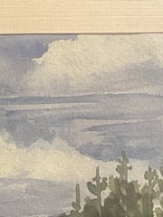 Vintage Watercolor Painting Madison River Idaho By Marilyn Edward Framed Matted