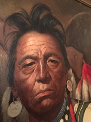 Blackfeet Chief Two Guns White Calf, Large Oil on Canvas Painting by John Berry