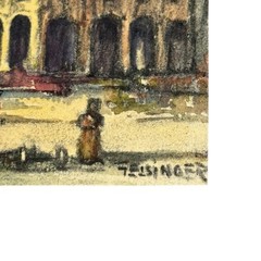 Vintage Original Residenzplatz Salzburg Austria Cathedral Josef Felsinger 6×8