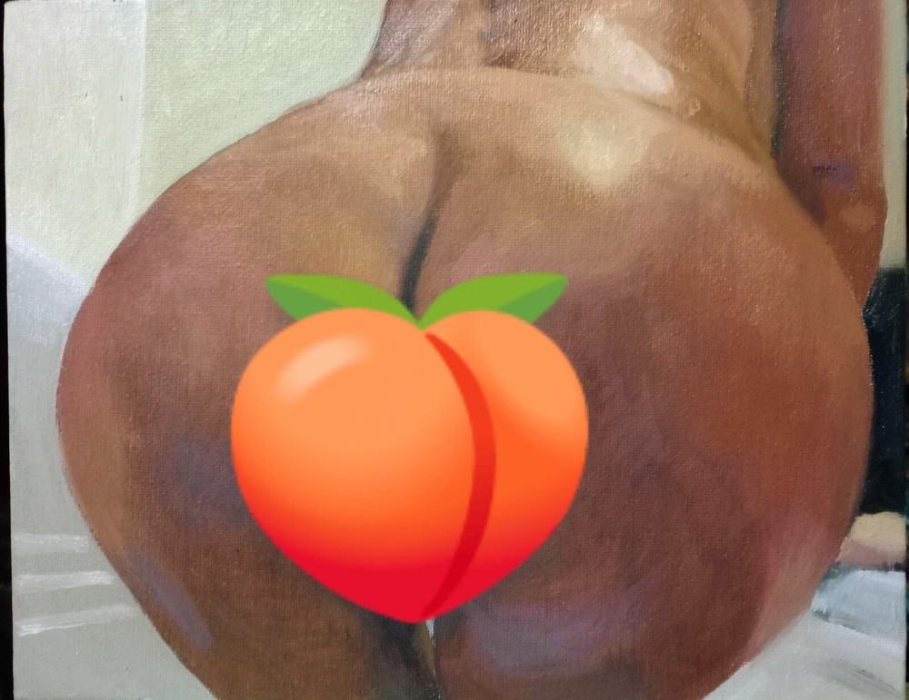 Female Nude Oil Painting Georgia Peach , 8″x10″ Signed and dated 