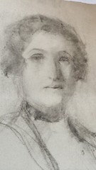 Vintage Original Charcoal Drawing 24×19 Emilio Lanzi (1884 – 1965) CA Listed