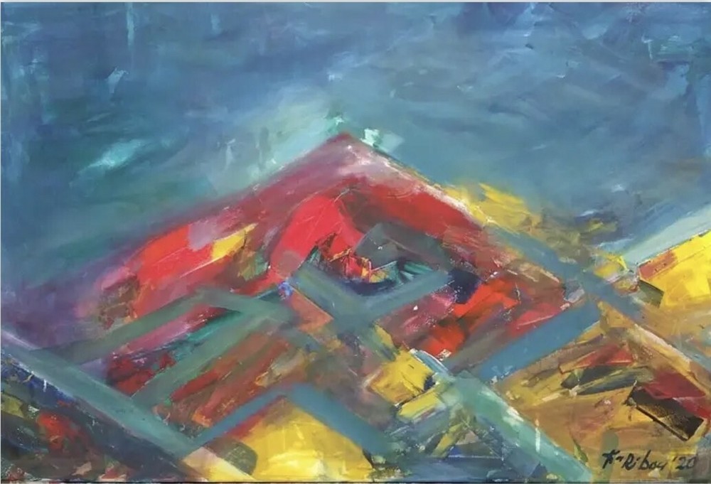 ORIGINAL Bergen Serpentine Expressionism Nature Impressionism Paintings Office