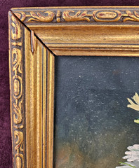 Vintage 1970’s Oil Painting Still Life Yellow Flowers Vase Framed Signed READ