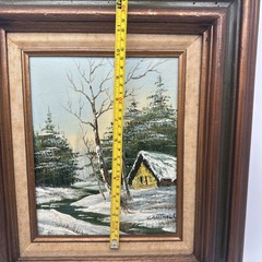 Phillip Cantrell Winter Oil Painting 8X10 Winter Landscape Framed Signed Canvas