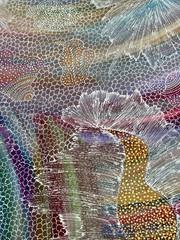 Jedda Purvis Kngwarreye. Authentic Aboriginal Art. Size 150cm x 100cm,Pencil Yam