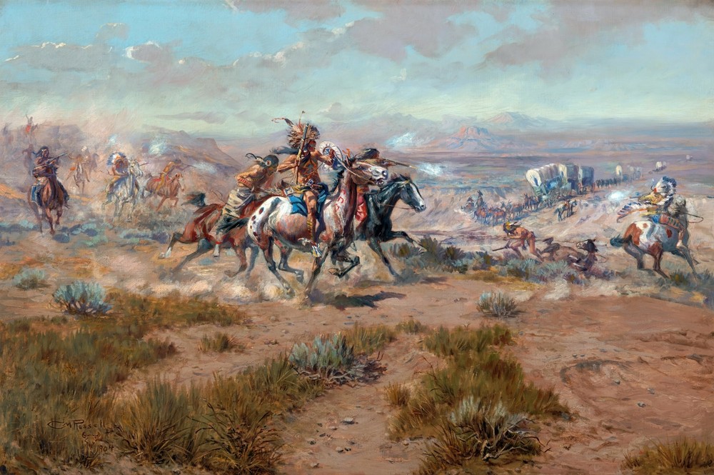 Charles Russell Wagon Painting Reproduction – Giclee Canvas/Paper/Stretched