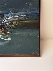 SERGIO MOYANO PAINTING 1960’s ABSTRACT EXPRESSIONISM MODERNISM LISTED FAMOUS Oil
