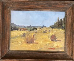VINTAGE Cascina Campagna MODERN ABSTRACT ITALY HAY STACK ORIGINAL PAINTING
