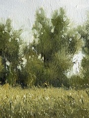 Original Landscape Oil Painting Impressionist Art 13x18cm 5×7 Cottagecore Decor