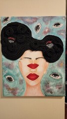 Blessed Picture „I See You“ By ANGELA PENSELLI. 20x16inch. Acrylic, Gold Leafs