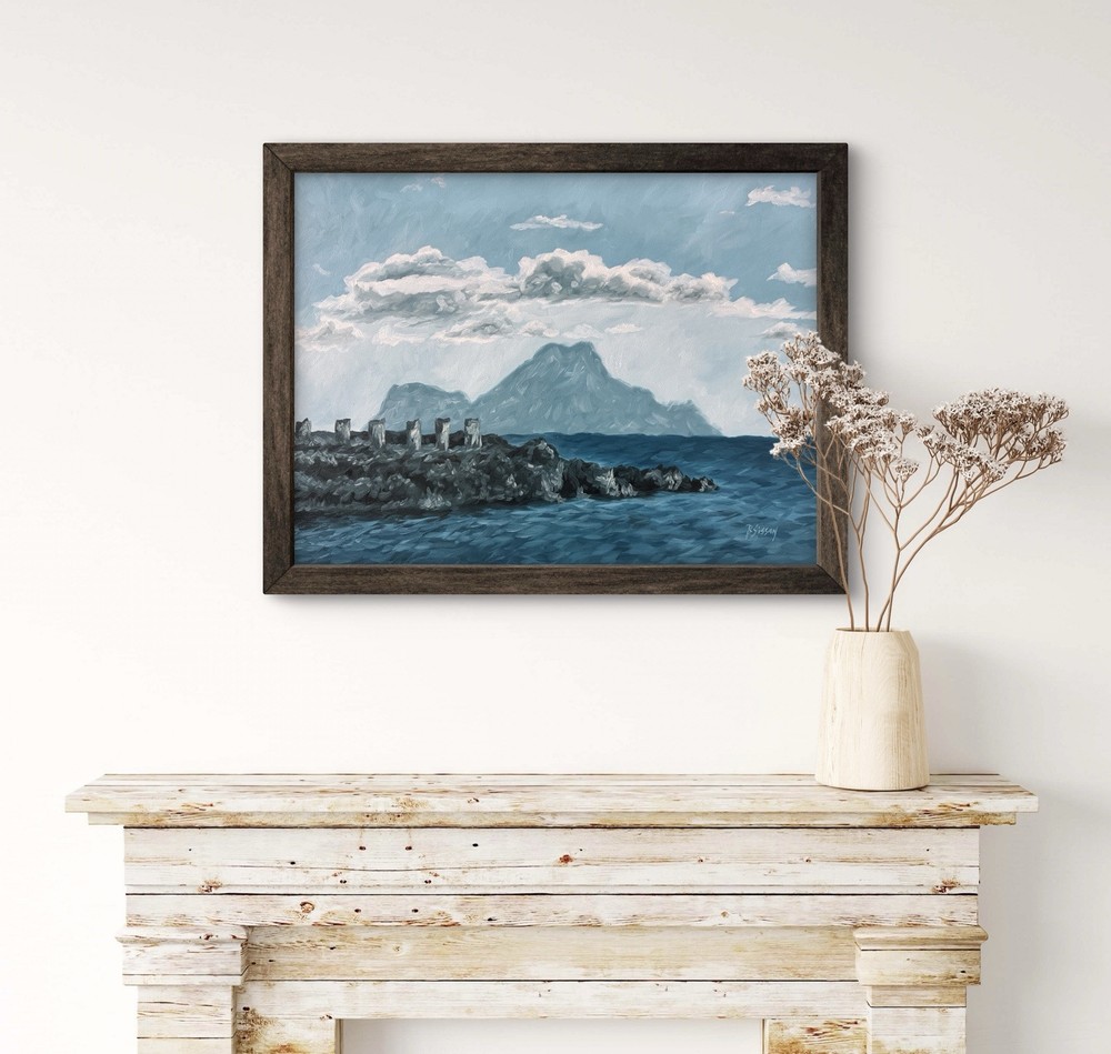 “Mountain On The Horizon” 18 in x 24 in Original Landscape Oil Painting