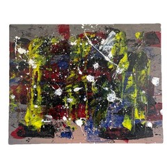 NEW! Abstract Art Painting ORIGINAL Acrylic 11×14 Canvas Panel Multi-Color