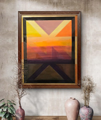 ORIGINAL Painting- PRISM- 16″ X 20″ Modern, Surrealism, Abstract texture