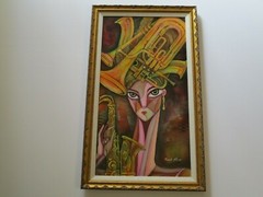 RICARDO MAYA PAINTING NICARAGUA RARE SURREALISM ABSTRACT CUBIST CUBISM MODERNISM