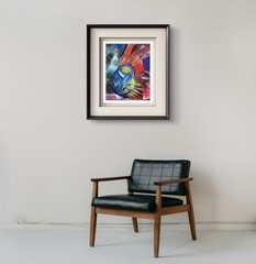 Angel Fish Colorful Neo Expressionist Original Wall Art