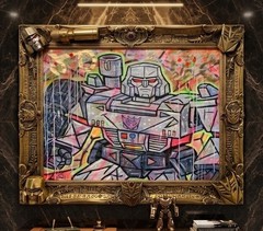 WILL STREET original painting 24×30 / Transformers Art megatron prime pop banksy