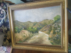 ‚California Hills& ROAD‘ PAINTING- WATERCOLOR BY R.F PAF 17 X 14 INCHES