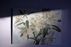 Lily flowers, oil painting