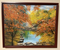Original Painting „Maple Trees in Autumn“ (Framed) 20×16″ Oil on Canvas