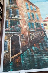 Canvas Oil Painting Of Gondola In Venice Canal 39×51