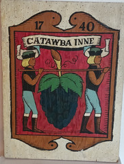 Vintage painting Arts and Crafts style 1900-1915 Catawba Inne Old English theme