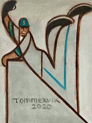 Ken Griffey Jr Artwork Original Oil on Canvas Abstract Sports Baseball Wall Art