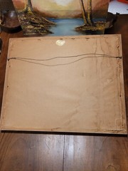 Vintage 1947 Watercolor Picture Framed Signed And Dated