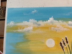 11 x 14 Original Acrylic Painting on Canvas…….“Sunny Afternoon at the Beach“