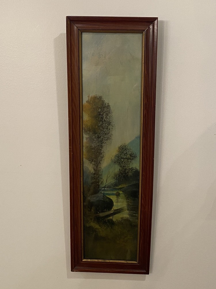 HARRY LINDER VINTAGE 1920S ORIGINAL PASTEL PERIOD FRAME ARTIST 8-1/2” x 26-1/2”