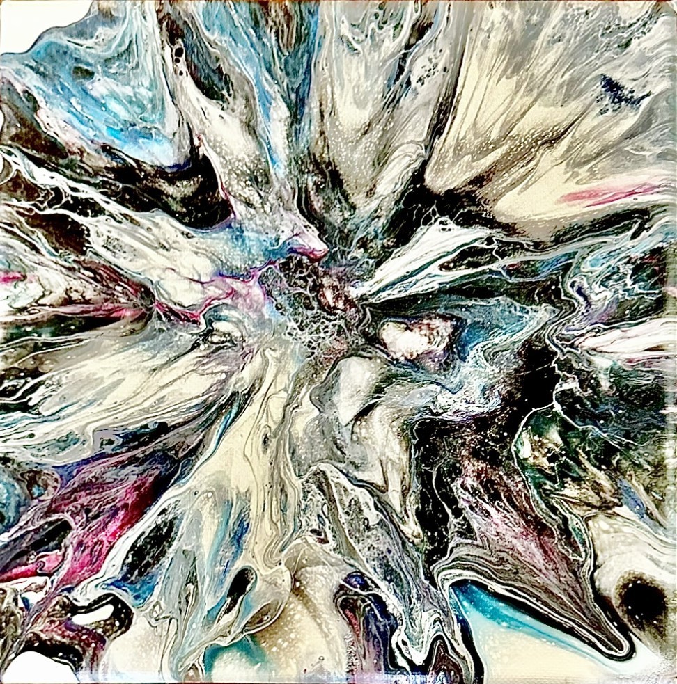 Original Acrylic 8″x8″ Canvas Art OOAK (One of a Kind) Auto, Date, Numbered 1/1