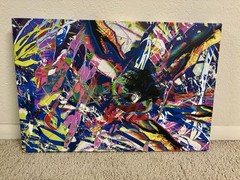 Vibrant Abstract Artwork On Canvas 24×16 Inches – Fast Shipping