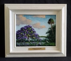 MARK STANFORD FL HIGHWAYMEN STYLE SIGNED OIL PAINTING ON CANVAS PANEL FRAMED COA
