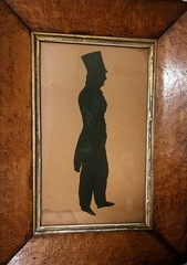 Antique English 19th C. Georgian Victorian Silhouette Portrait c.1835 Folk Art